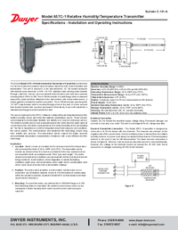 Thumbnail of document Manual - 657-1/657C-1 Relative Humidity/Temperature Transmitter
